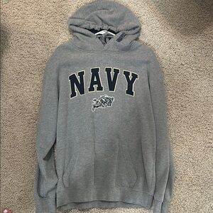 Gray Navy Hoodie
